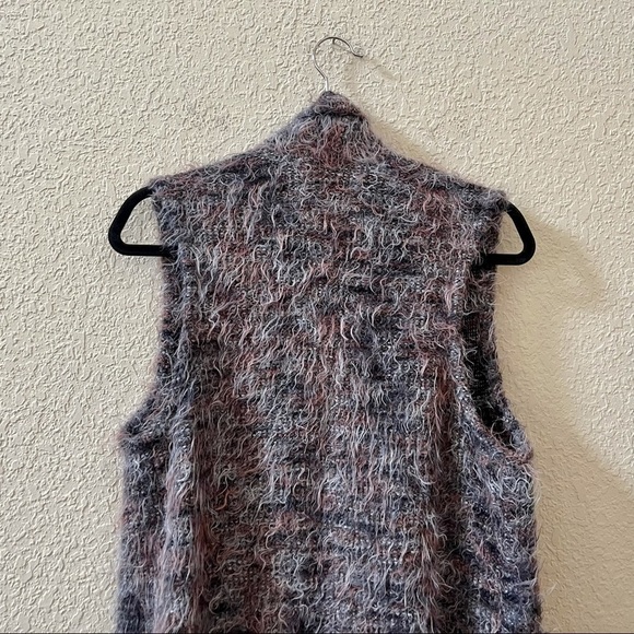 Bryn Walker Cardigan Sweater Vest Duster Wool Alpaca Longline Cozy Gray Medium - Picture 6 of 13